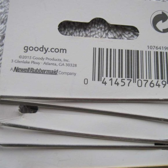 6 Goody Shiny Silver Gold Black Thin Open Design Metal Bobby Slides Hair Pins 15 - Picture 7 of 7